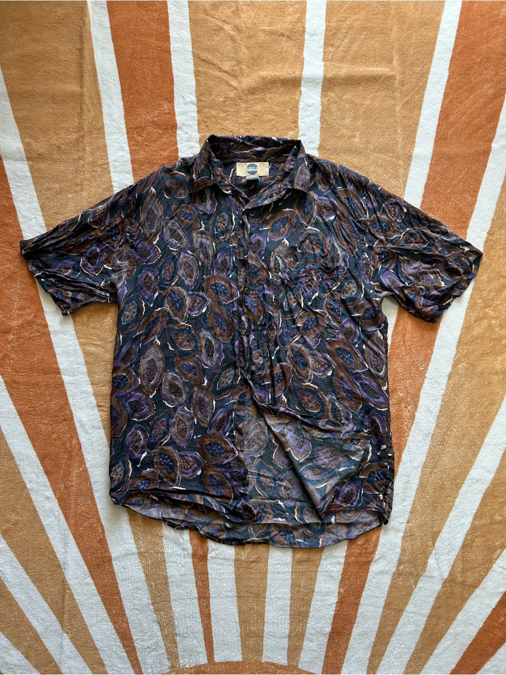 Vintage 90s silk button up shirt